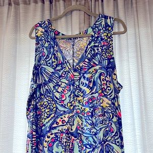 Lilly Pulitzer sleeveless dress XL Brilliant Blue